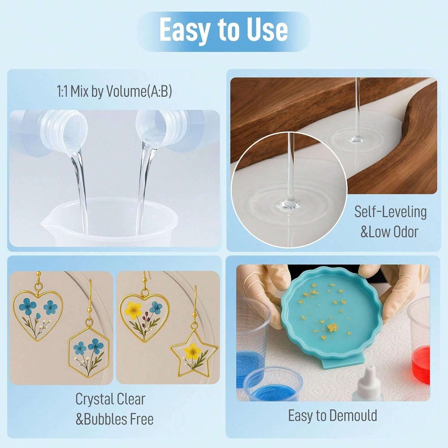 Crystal Clear Epoxy Resin 1:1  - Woodworking Resin ulasan dan harga