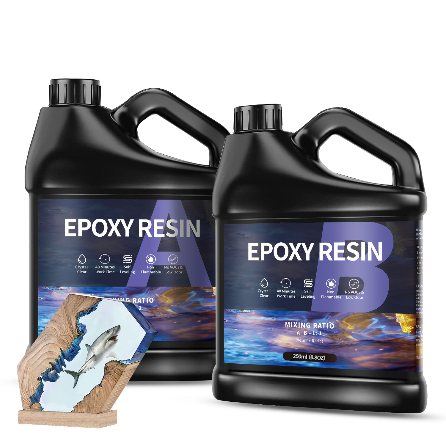 500g/1000g  AB Epoxy Resin Glu - Woodworking Resin ulasan dan harga