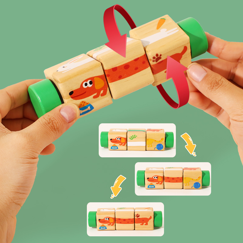 1pcs Baby Wooden Rotating Anim - Woodworking Hobby ulasan dan harga