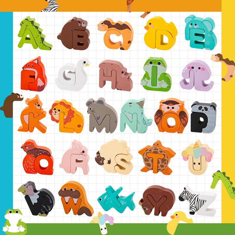 Wooden Animal Alphabet Puzzle  - Woodworking Hobby ulasan dan harga