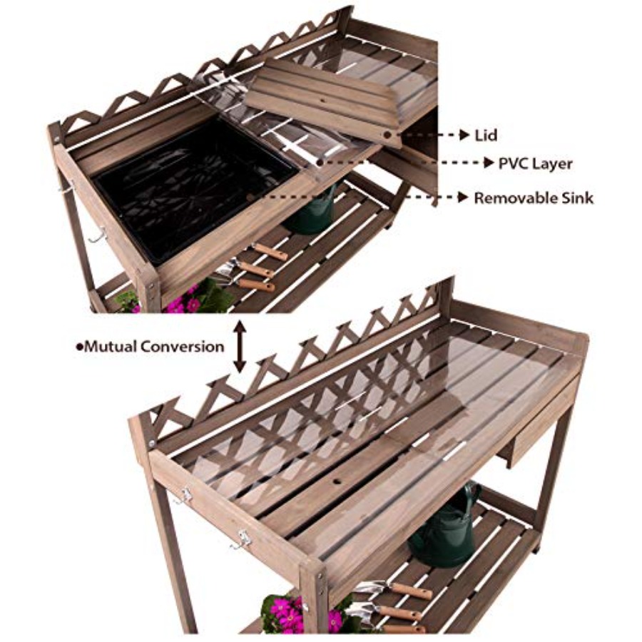Potting Bench Garden Table for - Workbench Woodworking ulasan dan harga