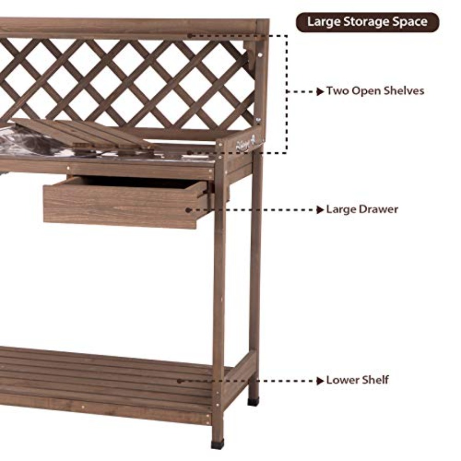 Potting Bench Garden Table for - Workbench Woodworking ulasan dan harga