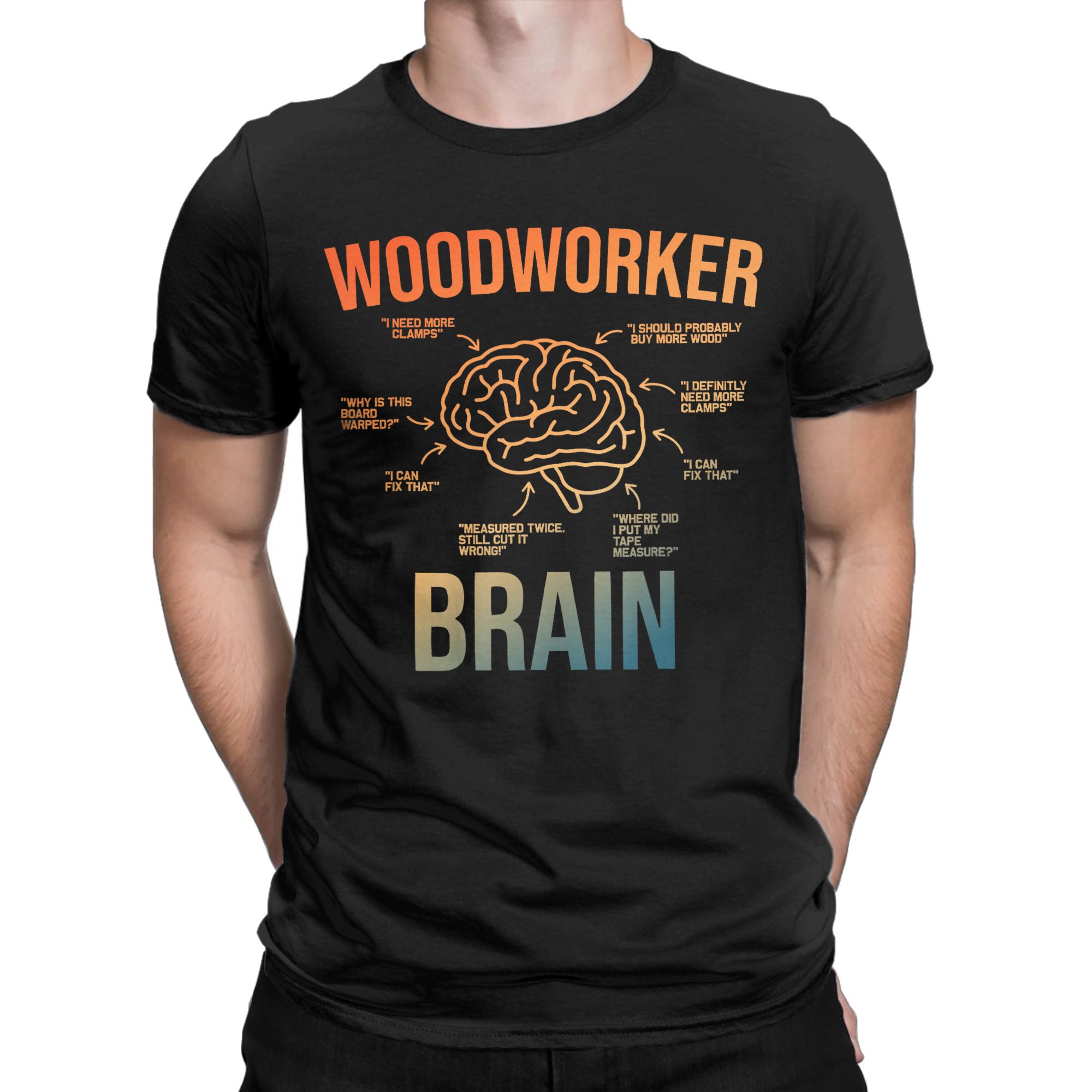 Men T-Shirt Woodworker Brain F - Woodworking Gift Ideas ulasan dan harga
