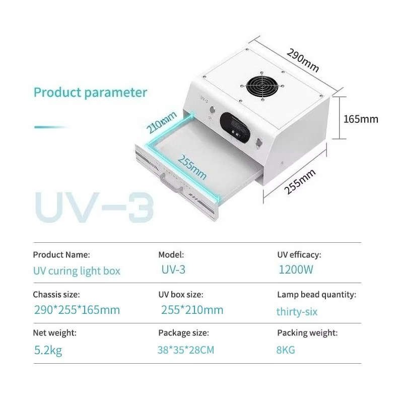 UV-3 High Efficient 1200W UV C - Woodworking Uv Light ulasan dan harga