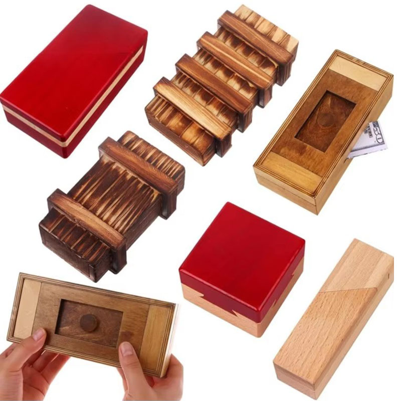 Wooden Puzzle Box with Secret  - Woodworking Hobby ulasan dan harga